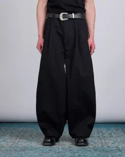 LaFrance Double Pleated Denim Black