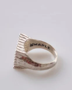 Maple Scorpio Signet Ring Silver 925 Zircon
