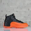 Nike Women's Air Jordan 12 Retro Black/Brilliant Orange-White