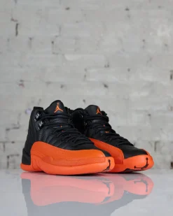 Nike Women's Air Jordan 12 Retro Black/Brilliant Orange-White